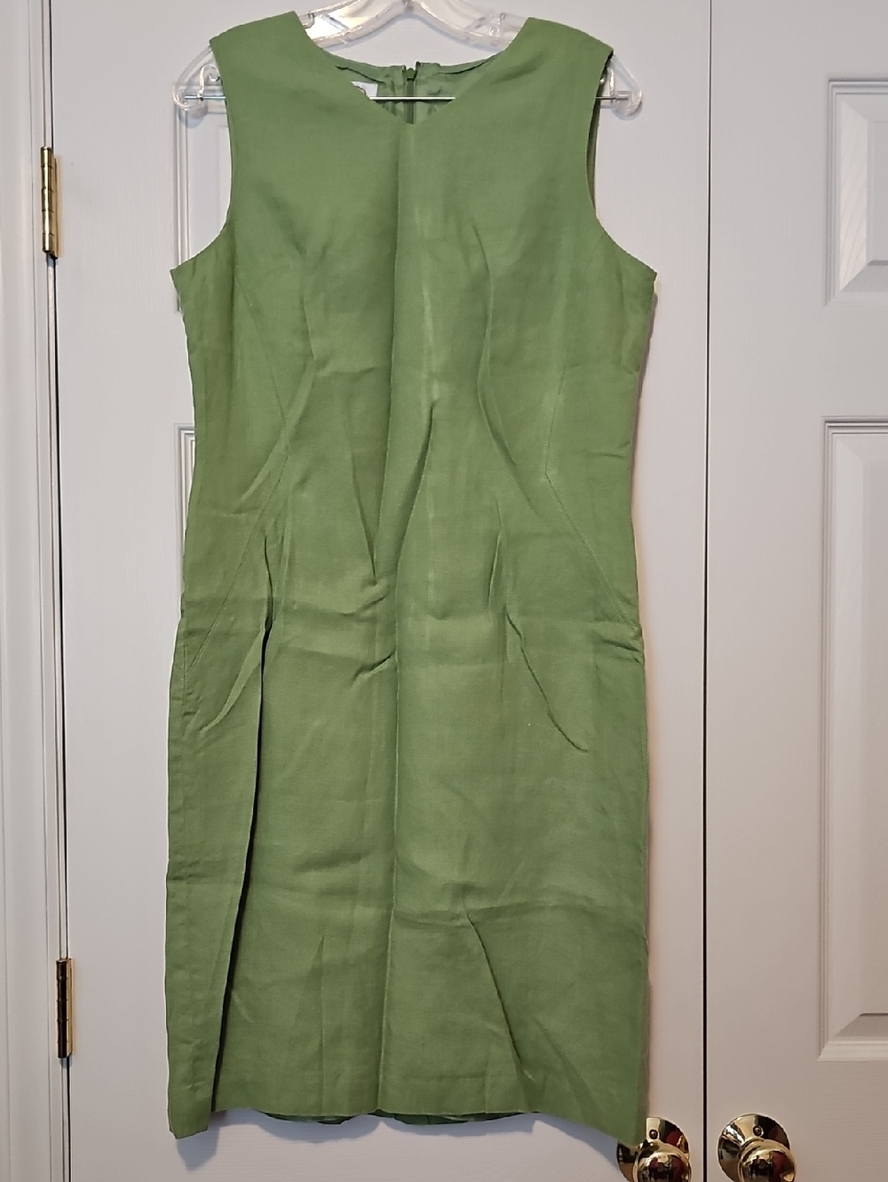 Talbot's Green Sleeveless Sheath Dress